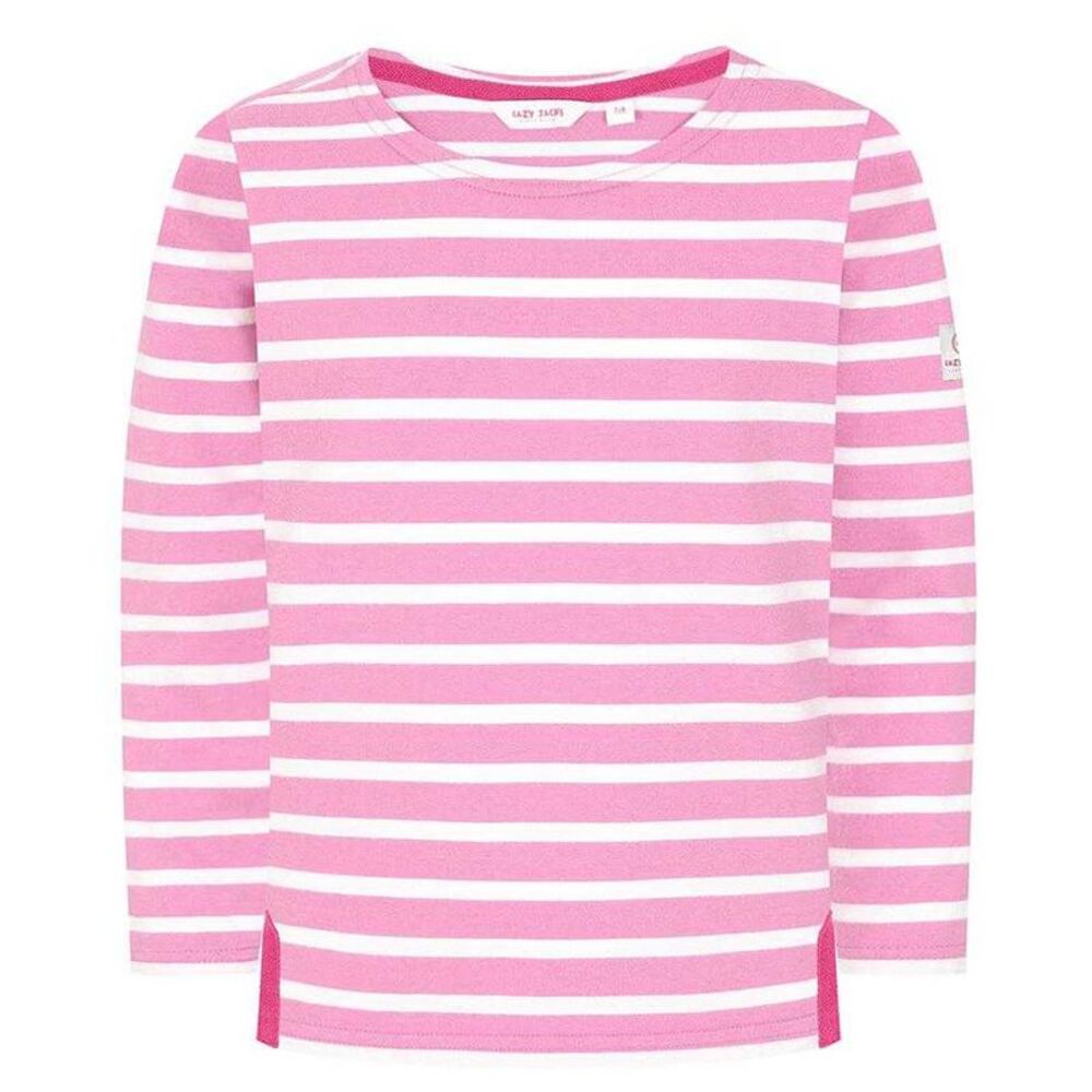 Lazy Jacks Girls Breton Top / Candyfloss